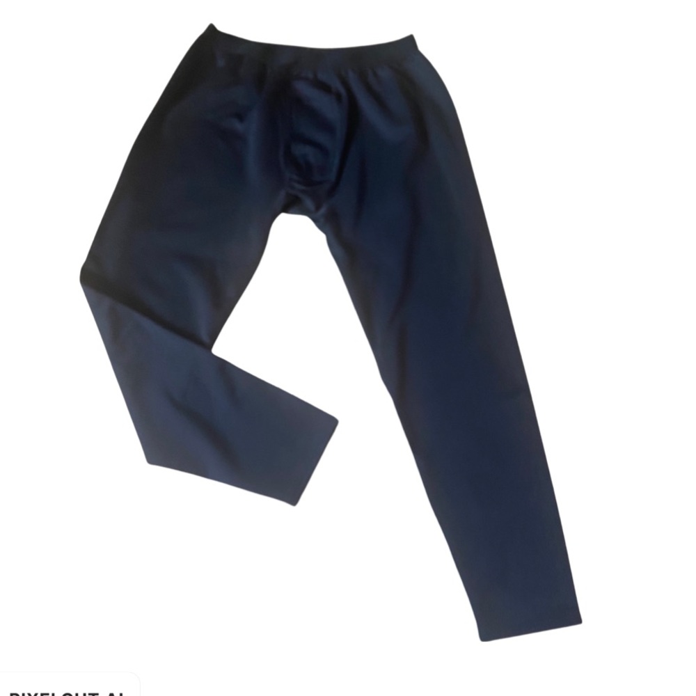 Lands' End Underwear Base Layer Long Johns Pants Size XL Black Poly/Spandex